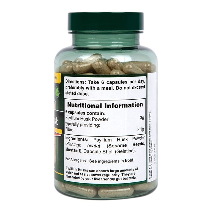 Псилиум хуск фибри (Psyllium Husk) 500mg 200 капсули, HB - Feel You