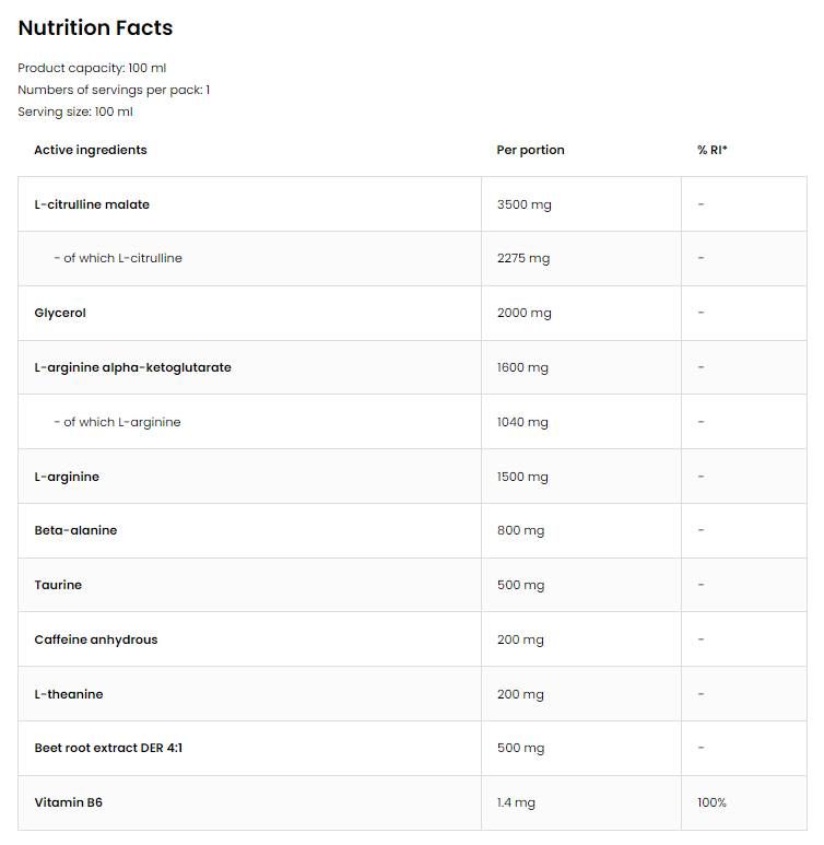 Pump Nitro Shot | Pre-Workout - 100 мл - Feel You