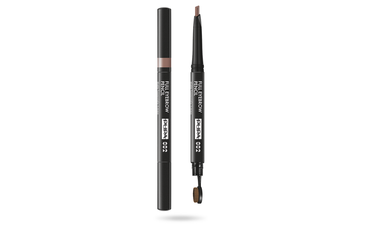 Pupa, Full, Paraben-Free, Definer, Double-Ended, Eyebrow Cream Pencil & Brush 2-In-1, 002, Brown, 0.2 g - Feel You