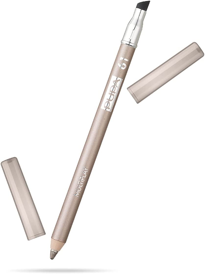 Pupa, Multiplay, Double-Ended, Eyeshadow & Kajal Eyeliner 2-In-1, 61, Platinum, 1.2 g *Tester - Feel You