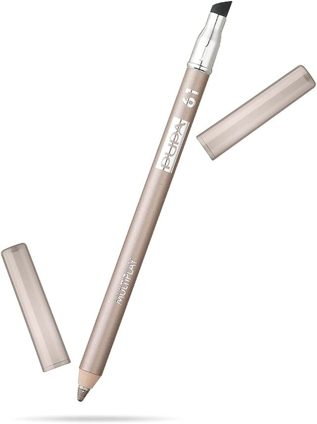 Pupa, Multiplay, Double-Ended, Eyeshadow & Kajal Eyeliner 2-In-1, 61, Platinum, 1.2 g *Tester - Feel You
