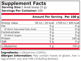 100% PURE GLUTAMINE - 500 Г