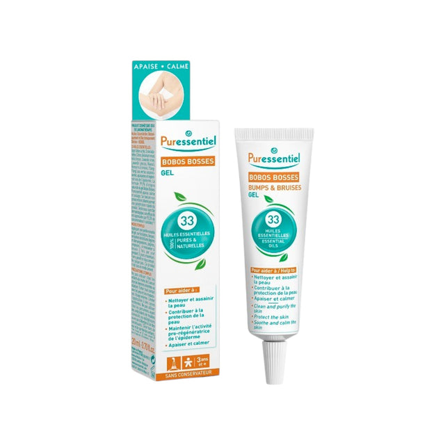 Puressentiel, Bobos Bosses, Essential Oils, Soothing & Calming, Local Treatment Gel, For Bumps & Bruises, All Over The Body, 20 ml - Feel You