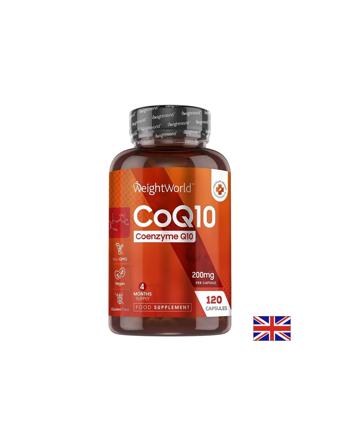 Сърдечно-съдово здраве - Коензим Q10-200 mg, 120 капсули - Coq10 - Feel You