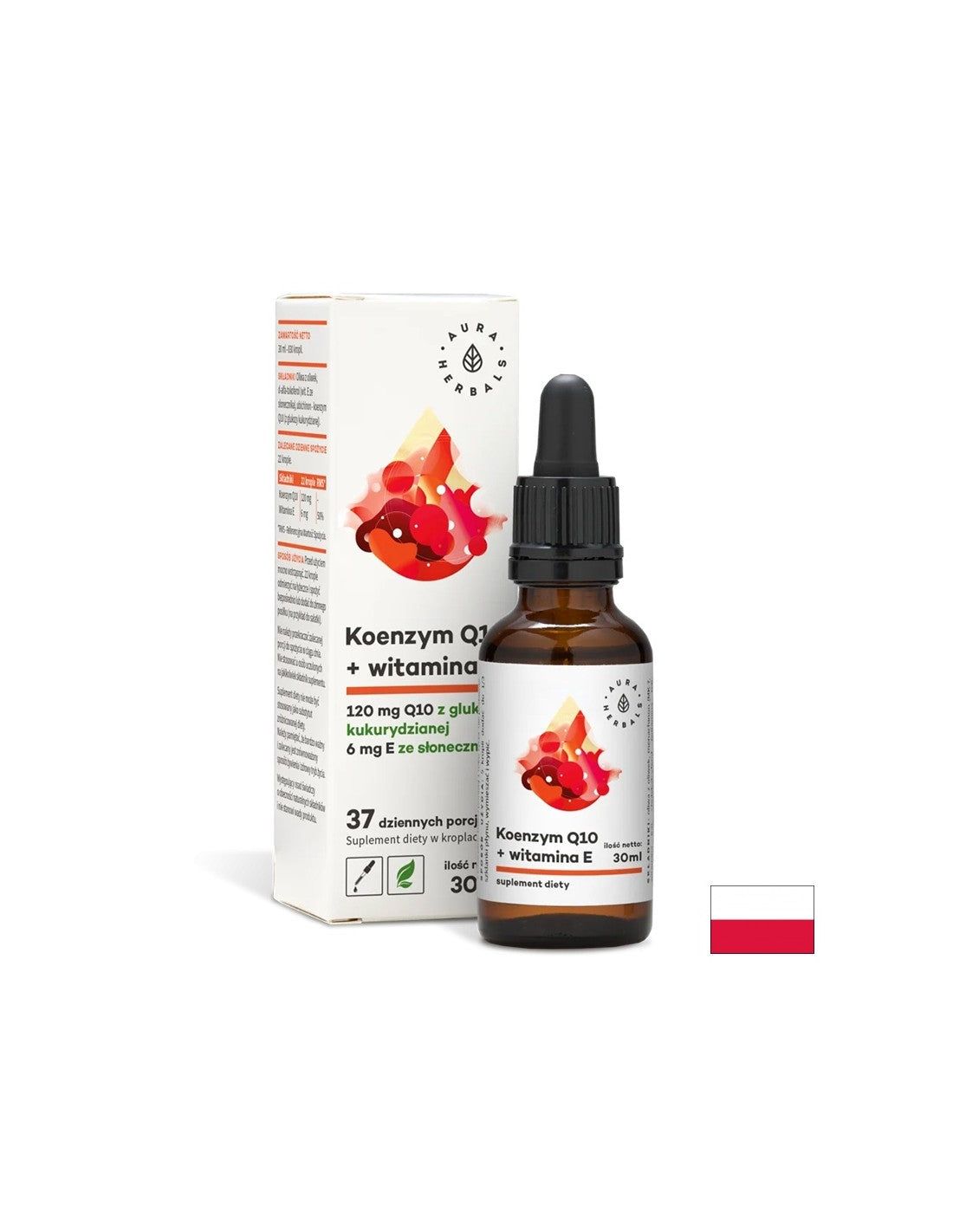 Сърдечно-съдова система - Коензим Q10 + Витамин Е, 30 ml капки Aura Herbals - Feel You