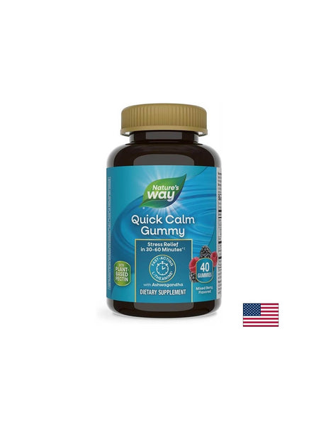 QUICK CALM – стрес контрол за 30-60 минути - Ашваганда и L-теанин срещу тревожност и безсъние, 40 желирани таблетки - Feel You