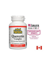 Quercetin Complex/ Кверцетин комплекс с Биофлавоноиди + гроздово семе, куркума и коензим Q10 х 90 капсули Natural Factors - Feel You