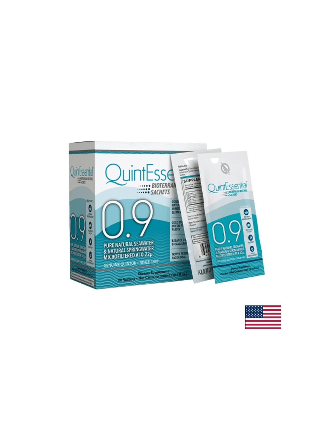 Електролитен баланс и енергия - QuintEssential 0.9 Bioterrain Restore, 30 сашета x 10 ml - Feel You