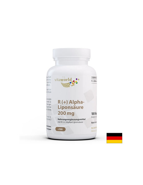 Метаболизъм и кръвна захар - R(+) Aлфа липоева киселина (R + Alpha-Liponsaure), 200 mg x 100 капсули - Feel You