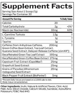 R1 Burn Powder | with Forskohlii, Grains of Paradise & Caffeine Matrix - 210 грама - Feel You