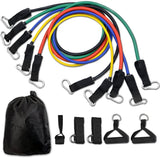 КОМПЛЕКТ ТРЕНИРОВЪЧНИ ЛАСТИЦИ - RESISTANCE CABLE SET - 11 pcs - Feel You