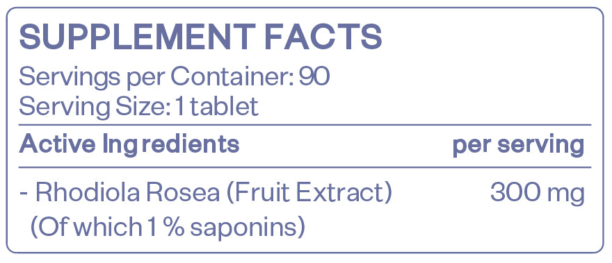 RHODIOLA 1% EXTRACT 300 mg - 90 Tablets - Feel You