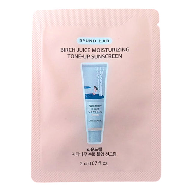ROUND LAB Birch Juice Moisturizing Tone-Up Sunscreen Pouch Sample 2 ml - Feel You