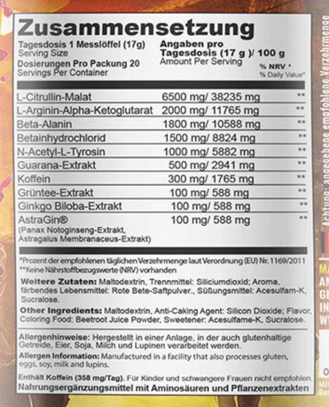 Radical Riot V3 Hardcore Pre Workout - 340 грама - Feel You