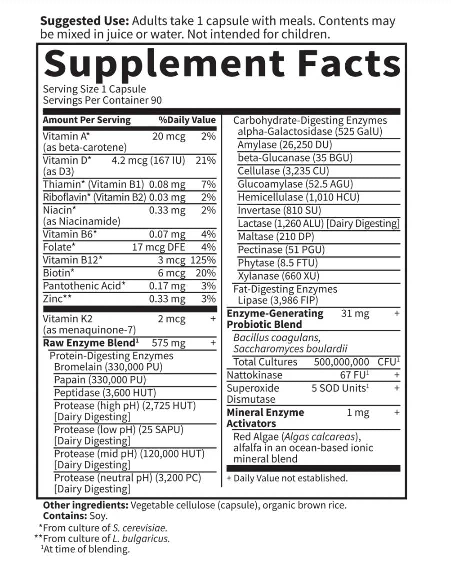 Raw Enzymes Men - 90 капсули - Feel You