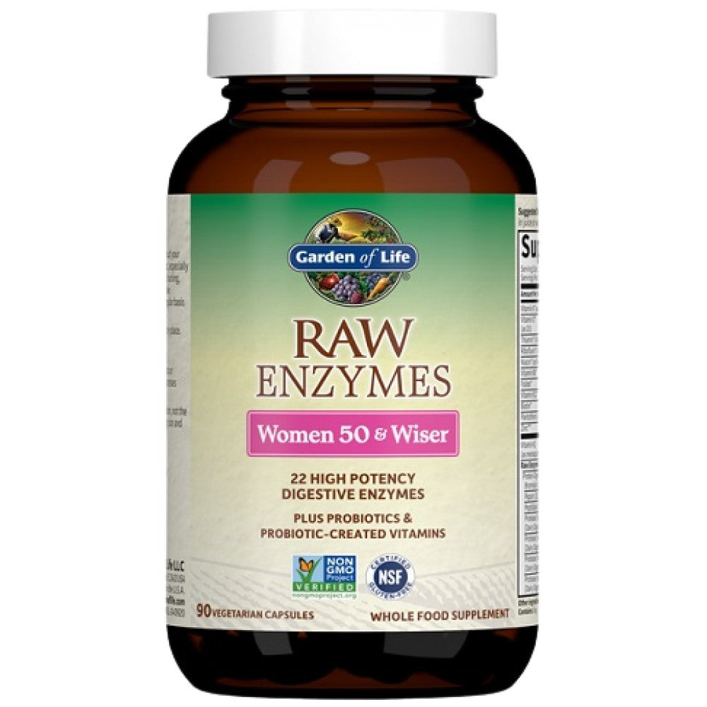 Raw Enzymes Women 50 & Wiser - 90 капсули - Feel You