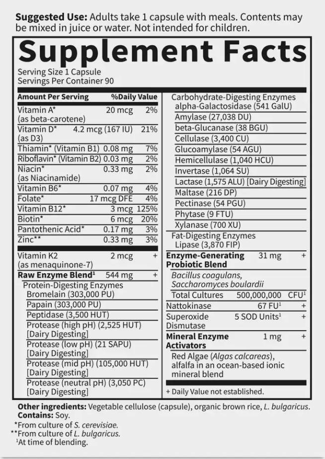 Raw Enzymes Women - 90 капсули - Feel You