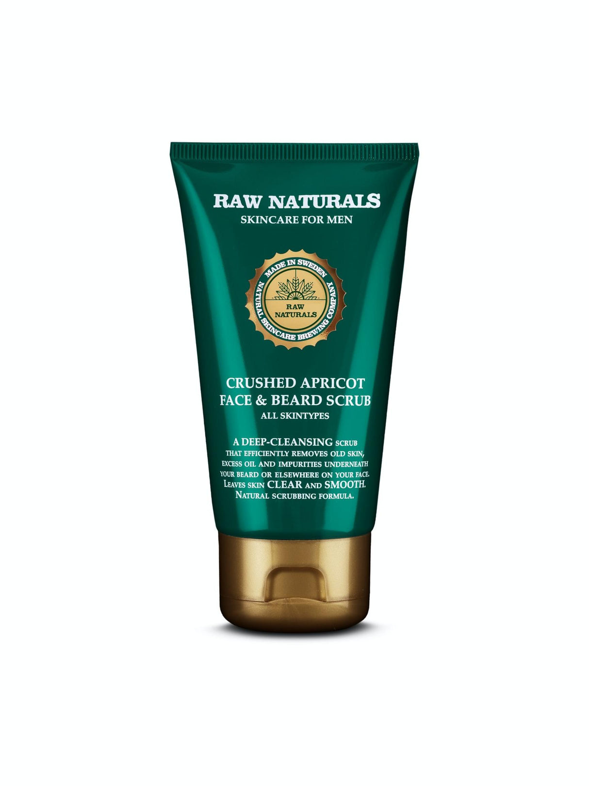 Raw Naturals, Apricot Face & Beard Scrub, Vegan, Exfoliating Scrub, 75 ml - Feel You
