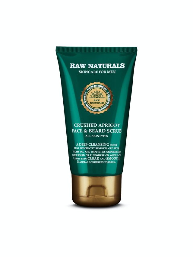 Raw Naturals, Apricot Face & Beard Scrub, Vegan, Exfoliating Scrub, 75 ml - Feel You