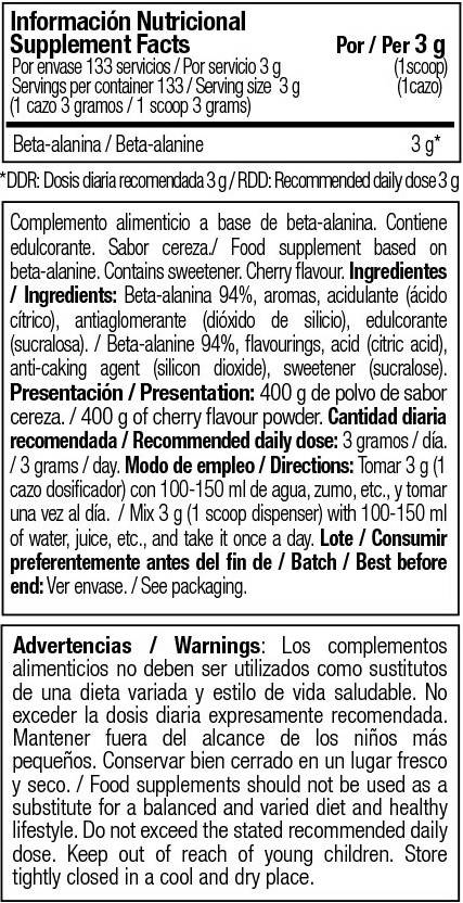 Raw One Beta-Alanine - 400 грама - Feel You