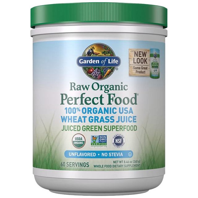 Raw Organic Perfect Food | 100% Organic USA Wheat Grass Juice - 240 грама - Feel You