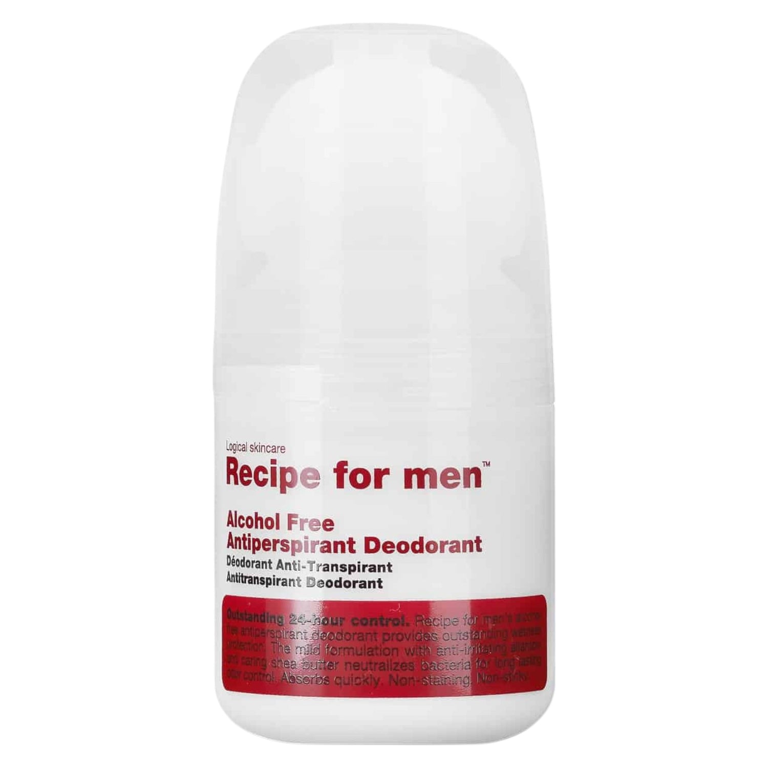 Recipe For Men, Antiperspirant Deodorant, Anti-Irritation, Antiperspirant, For Men, 60 ml - Feel You