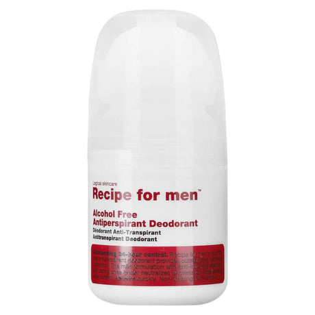 Recipe For Men, Antiperspirant Deodorant, Anti-Irritation, Antiperspirant, For Men, 60 ml - Feel You