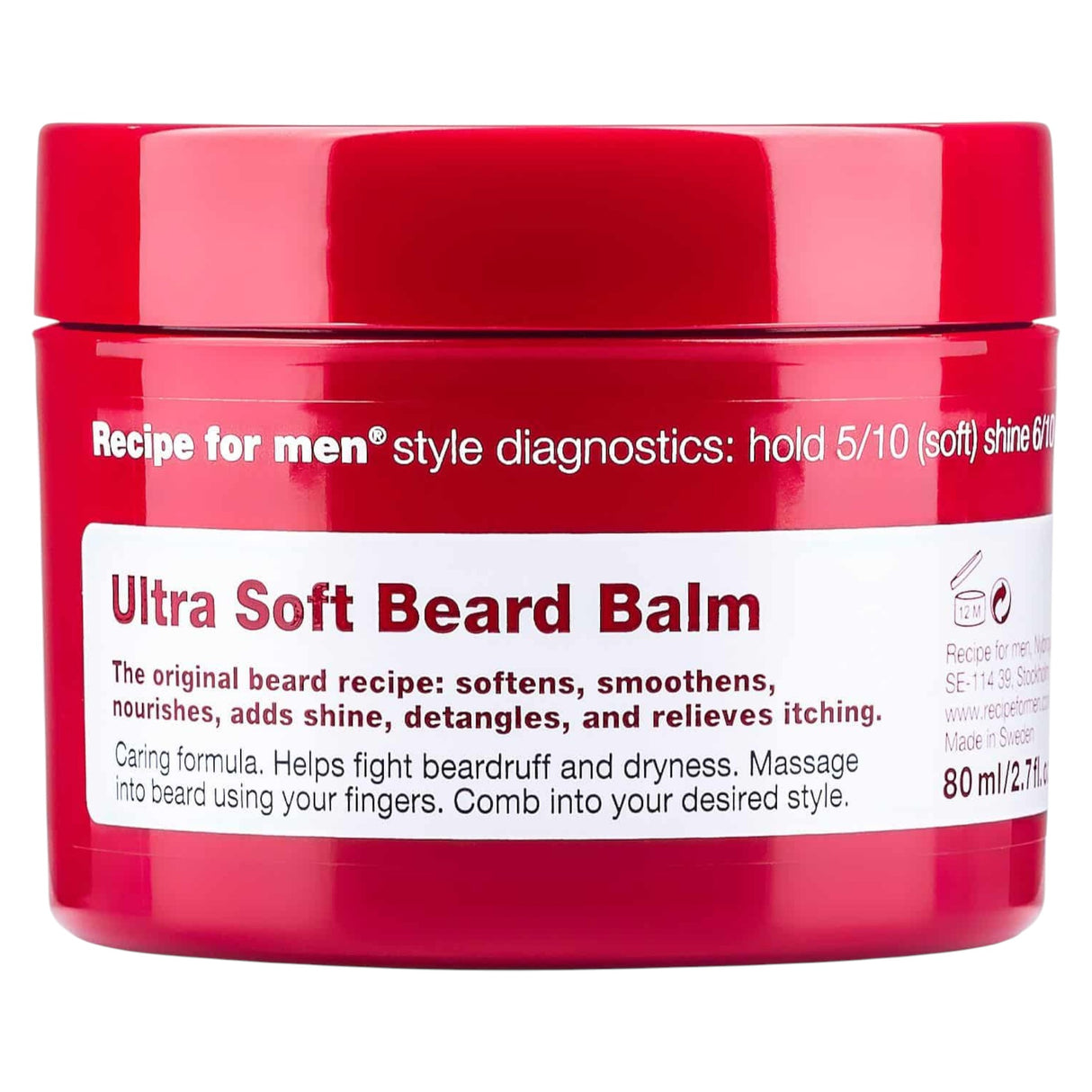 Recipe For Men, Ultra Soft Beard Balm, Beard Balm, Softening, 80 ml - Feel You