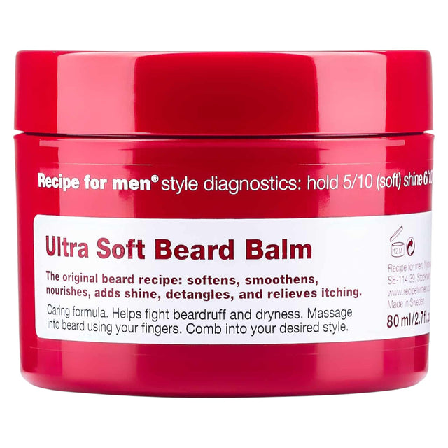 Recipe For Men, Ultra Soft Beard Balm, Beard Balm, Softening, 80 ml - Feel You