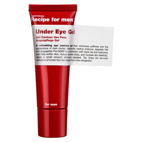 Recipe For Men, Under Eye Gel, 100% vegan, Minimizes puffiness, Morning and evening, Eye Gel, 25 ml - Feel You
