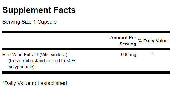 Red Wine Extract 500 mg - 90 капсули - Feel You