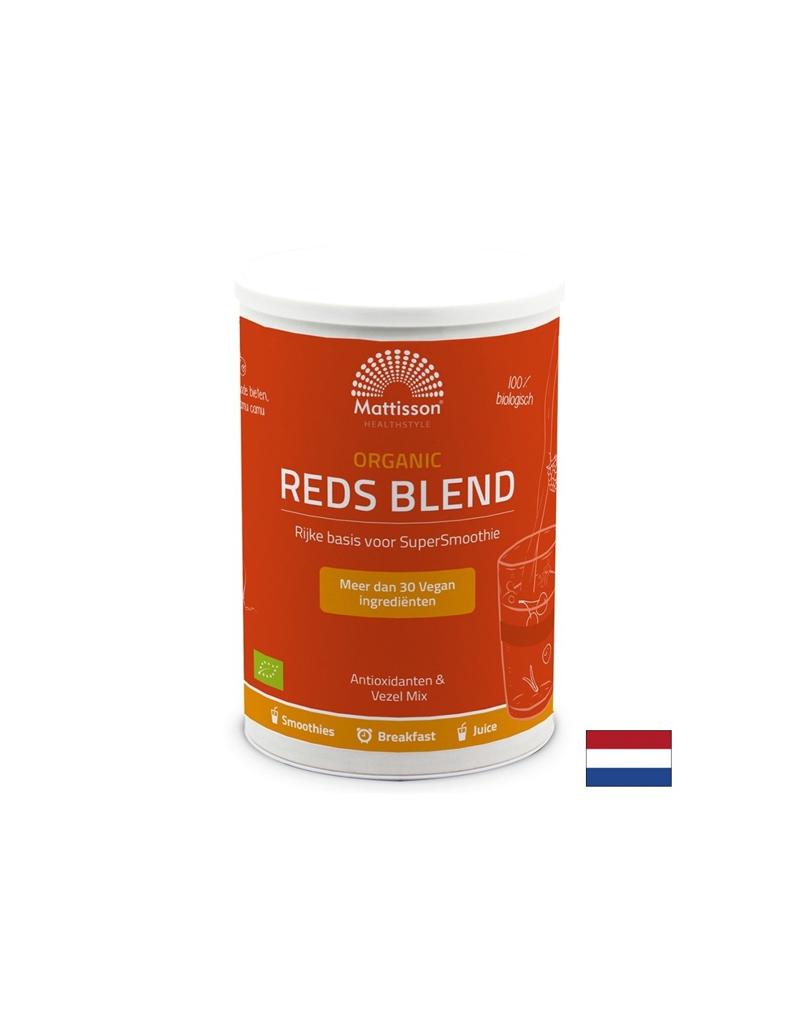 Зеленчуково-плодова смес за смути Био Reds Blend Powder 400 g - Feel You