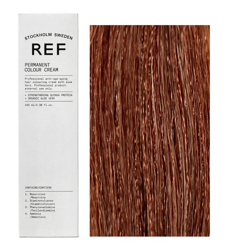 Ref Stockholm, Permanent Colour, Vegan, Permanent Hair Dye, 7.43 Golden Copper Blonde, 100 ml - Feel You