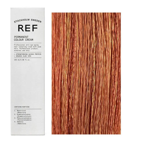 Ref Stockholm, Permanent Colour, Vegan, Permanent Hair Dye, 9.43 Golden Copper Very Light Blonde, 100 ml - Feel You