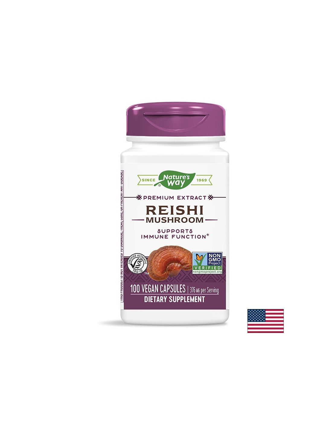 Reishi Mushroom/ Рейши 188 mg х 100 капсули Nature’s Way - Feel You