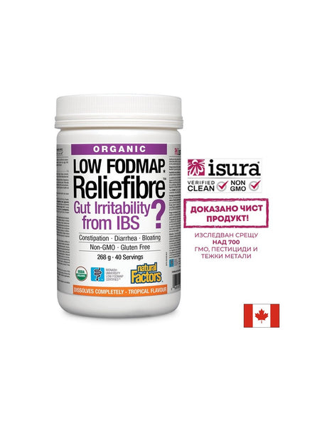 Reliefibre™ /Разтворими диетични фибри 268 g x 40 дози Natural Factors - Feel You