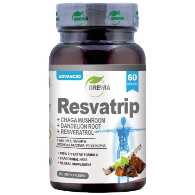 Resvаtrip + Chaga Mushroom + Dandelion Root + Resveratrol - 60 капсули - Feel You