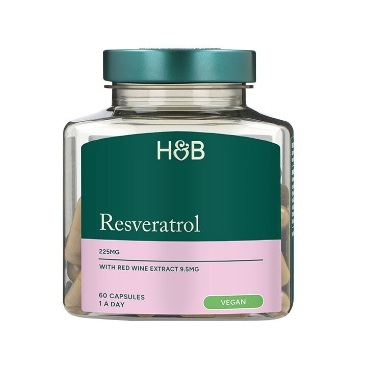 Ресвератрол (Resveratrol) 250мг с екстракт от червено вино 10мг 60 капсули HOLLAND & BARRETT - Feel You