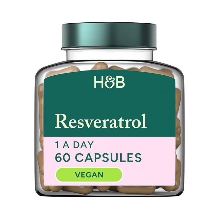 Ресвератрол (Resveratrol) 250мг с екстракт от червено вино 10мг 60 капсули HOLLAND & BARRETT - Feel You