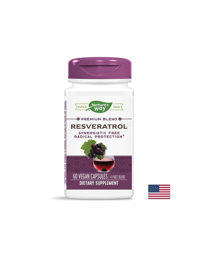 Resveratrol - Ресвератрол, 60 капсули  Nature’s Way - Feel You