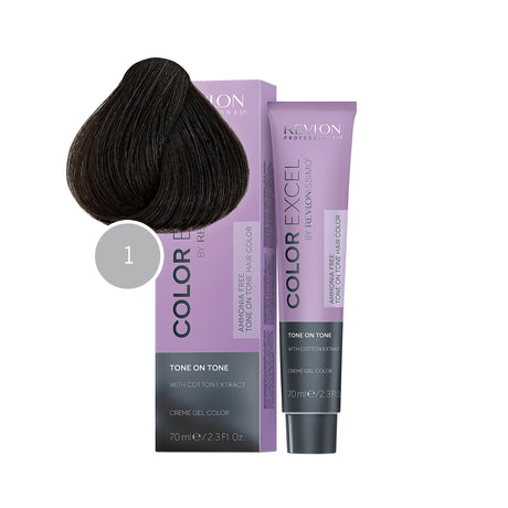 Revlon, Color Excel, Semi-Permanent Hair Dye, 1 Black, 70 ml - Feel You