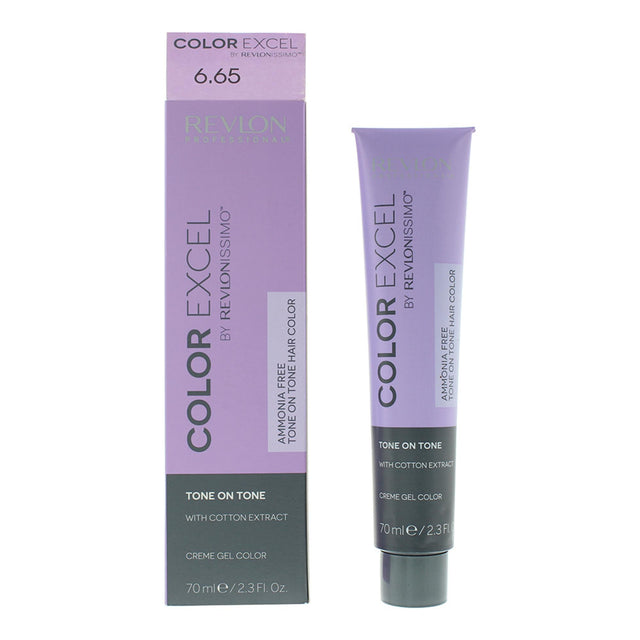 Revlon, Color Excel, Semi-Permanent Hair Dye, 6.65 Dark Red Mahogany Blonde, 70 ml - Feel You