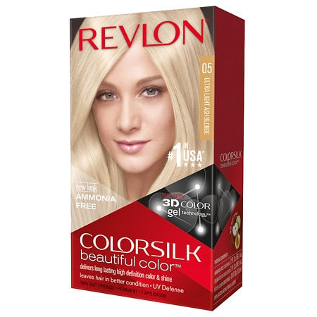 Revlon, Color Silk, Permanent Hair Dye, 05 Ultra Light Ash Blonde, 130 ml - Feel You