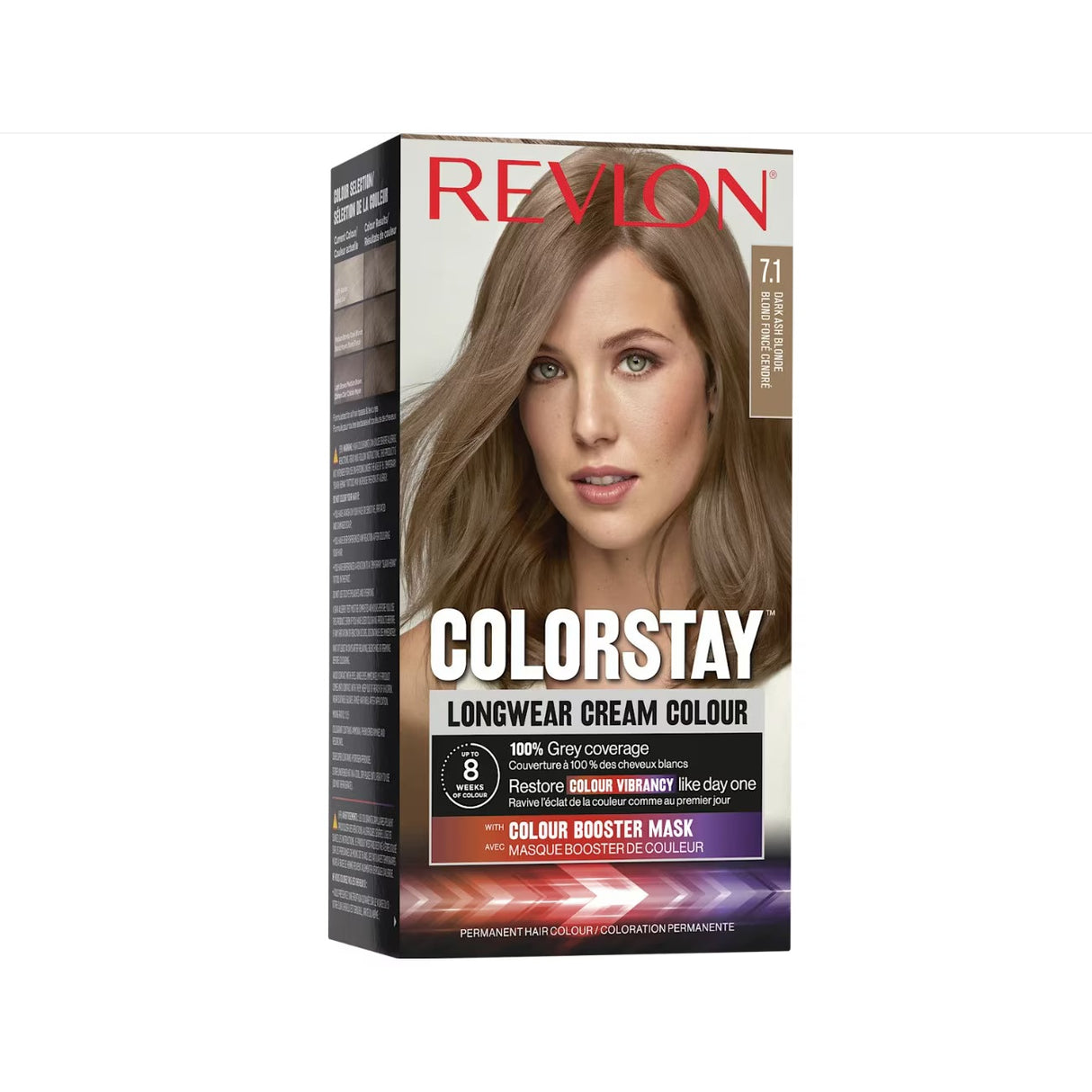 Revlon, Color Stay, Permanent Hair Dye, 7.1 Dark Ash Blonde, 165 ml - Feel You