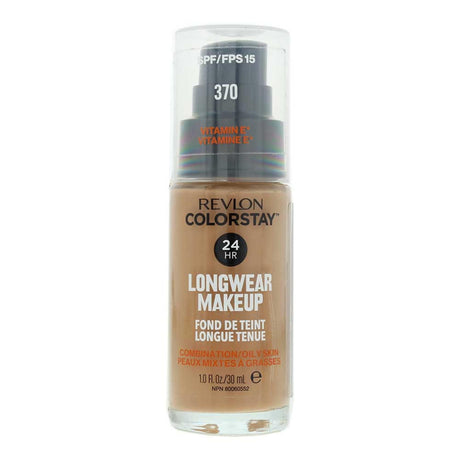 Revlon, ColorStay 24h, Matte, Liquid Foundation, 370, Natural Tan, SPF15, 30 ml - Feel You