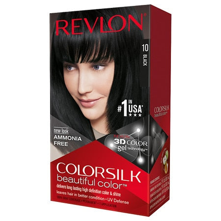 Revlon, Colorsilk, Permanent Hair Dye, 10 Black, 130 ml - Feel You