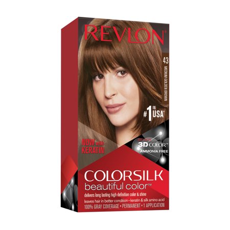 Revlon, Colorsilk, Permanent Hair Dye, 43 Medium Golden Brown, 130 ml - Feel You