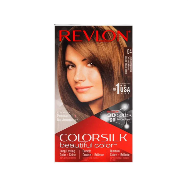 Revlon, Colorsilk, Permanent Hair Dye, 54 Light Golden Brown, 130 ml - Feel You