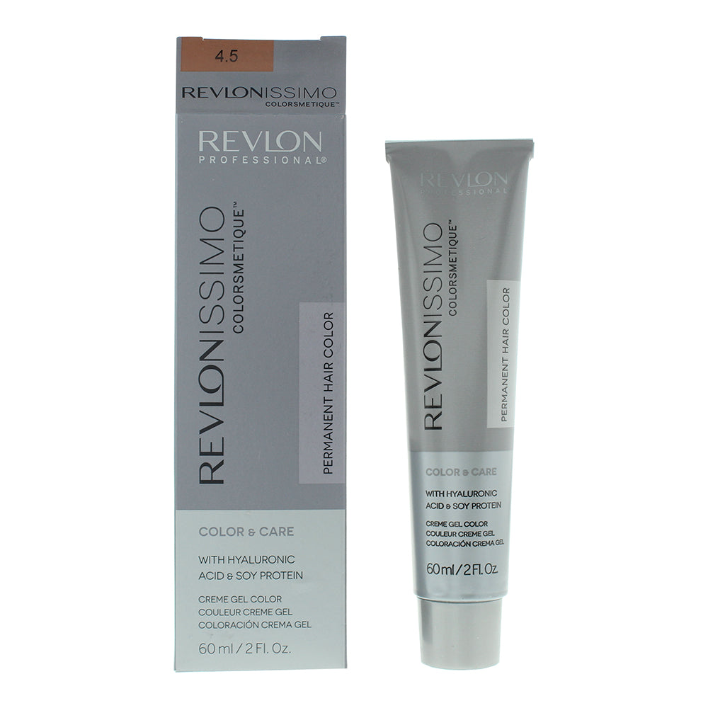 Revlon, Colorsmetique, Hyaluronic Acid, Permanent Hair Dye, 4.5 Medium Mahogany Brown, 60 ml - Feel You