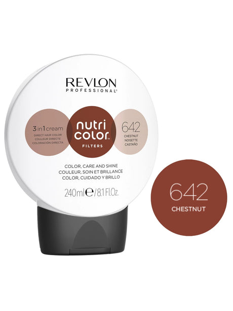 Revlon, Nutri Color Filters, Hair Colouring Cream Toner, 642 Chestnut, 240 ml - Feel You